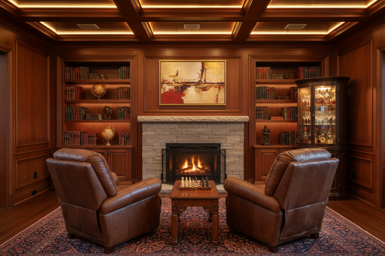 Luxury Man Cave Interior